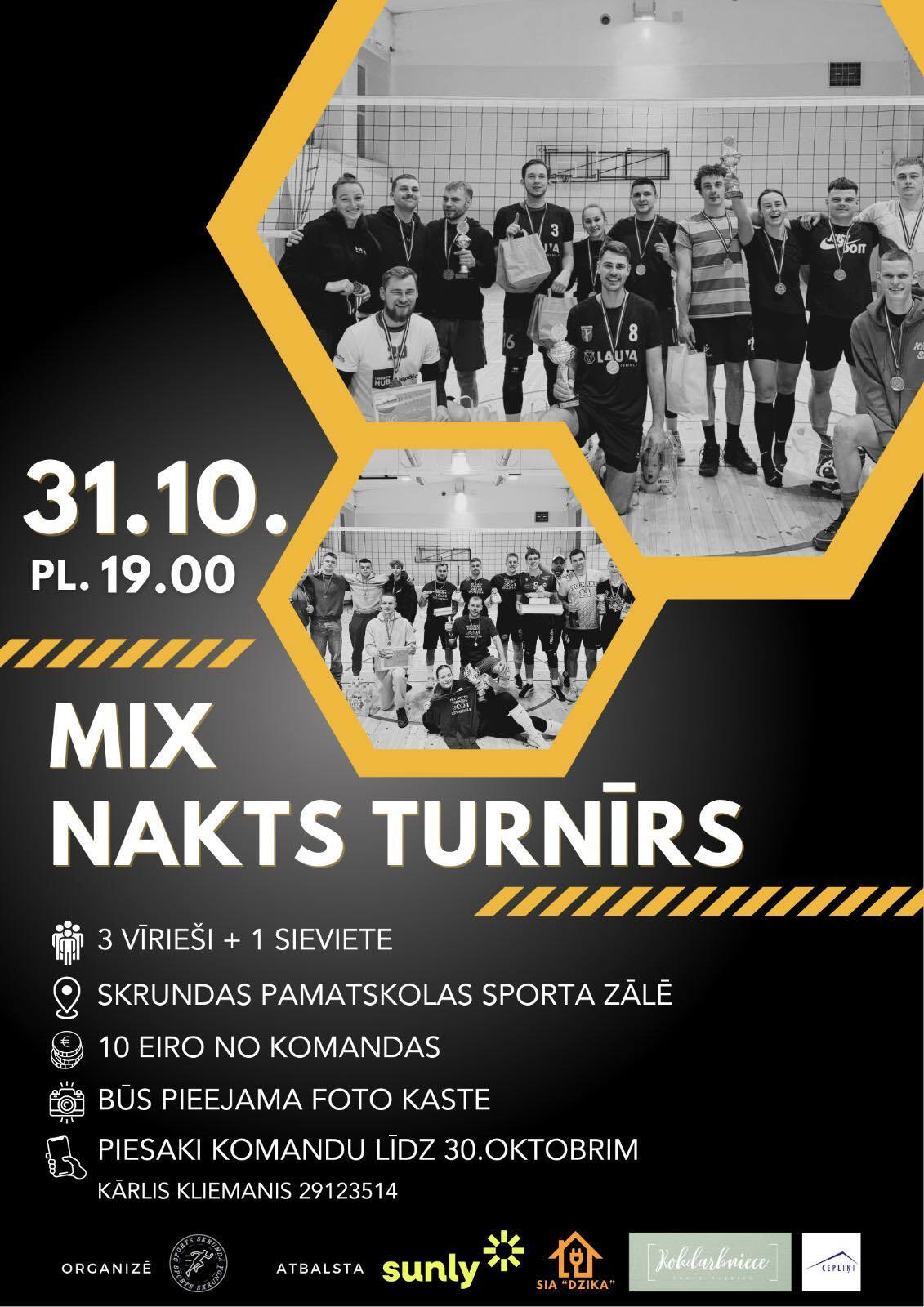 NAKTS VOLEJBOLA TURNĪRS SKRUNDĀ