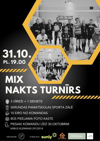 NAKTS VOLEJBOLA TURNĪRS SKRUNDĀ