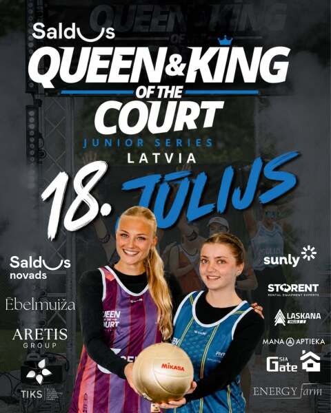 Queen & King of the Court Junior Series U20 volejbola turnīrs Saldus novadā